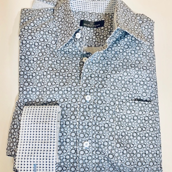 Bugatchi Other - Bugatchi Uomo turn-up cuff contrasting shirt